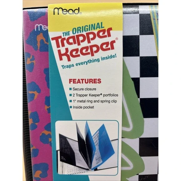 NEW Trapper Keeper Binder Retro Color Portfolio Folder  Mead 12 3/16" x 11 1/4" - Picture 3 of 14